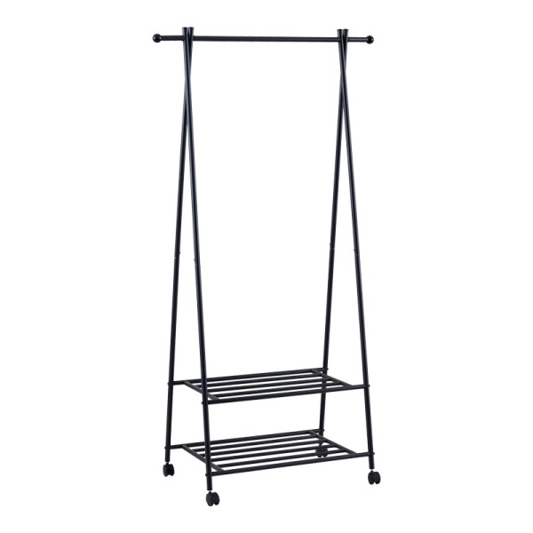 Έπιπλο εισόδου Pintu pakoworld μέταλλο σε μαύρη απόχρωση 86x43x160εκ