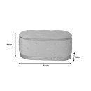 Σκαμπό μπαούλο Royel Inart σετ 2 τεμ βελούδο σε μαύρη και μπεζ απόχρωση