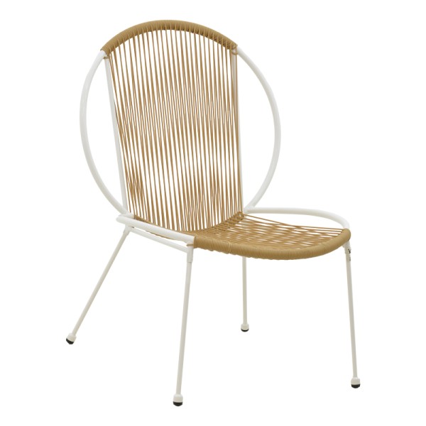 Καρέκλα Dapper pakoworld λευκό μέταλλο-pe φυσικό 64.5x71x92.5εκ Καρέκλα Dapper pakoworld λευκό μέταλλο-pe φυσικό 64.5x71x92.5εκ