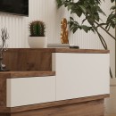 Έπιπλο τηλεόρασης Eclipse pakoworld σε κρεμ-oak απόχρωση 160x35x35εκ