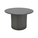 Τραπέζι σαλονιού Dovel pakoworld mdf σε μαύρη απόχρωση Φ70x40εκ