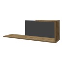 Σύνθετο σαλονιού  Poelfy pakoworld σε ανθρακί-oak απόχρωση 170x37.5x42εκ