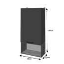 Σύνθετο σαλονιού  Poelfy pakoworld σε ανθρακί-oak απόχρωση 170x37.5x42εκ