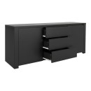 Μπουφές Kalya pakoworld σε ανθρακί απόχρωση 220x49x89.5εκ