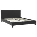 Κρεβάτι Nevil pakoworld 150x200 PU χρώμα μαύρο ματ