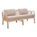 Σαλόνι Ytrone-Siderty pakoworld σετ 2τεμ rattan σε φυσική απόχρωση