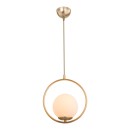 Φωτιστικό οροφής μονόφωτο PWL-1193 pakoworld Ε27 χρυσό Φ26x30εκ