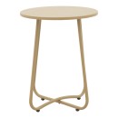 Τραπέζι Bramwell pakoworld μέταλλο μπεζ Φ40x50εκ