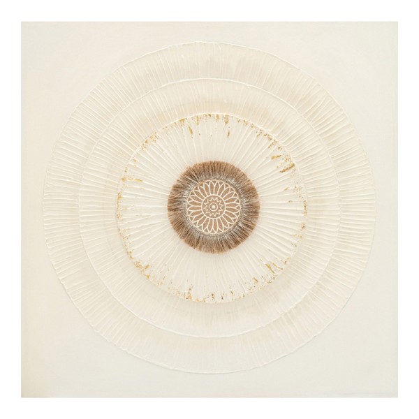 Πίνακας σε καμβά Circled 3D Inart 80x3x80εκ