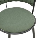 Σκαμπό μπαρ Alkia I pakoworld ύφασμα σε χακί απόχρωση- πόδι μαύρο μέταλλο 50x56x95εκ | Συσκευασία 2 τμχ