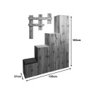 Έπιπλο εισόδου Nenich pakoworld σε oak απόχρωση 150x37x180εκ