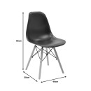 Τραπεζαρία Quana-Julita pakoworld σετ 5τεμ γυάλινο 8χιλ διάφανο - μαύρο πόδι 120x70x75εκ