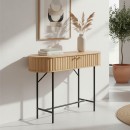 Κονσόλα Zakro pakoworld MDF-μέταλλο σε oak απόχρωση 80x30x70εκ