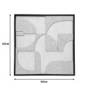 Πίνακας με πλαίσιο Jeire Inart λευκό 62x2.5x62εκ