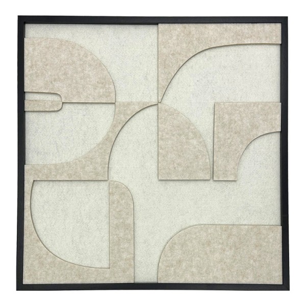 Πίνακας με πλαίσιο Jeire Inart λευκό 62x2.5x62εκ