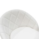 Σκαμπό μπαρ Balina pakoworld πτυσσόμενο λευκό pu-μέταλλο χρωμίου 52x53x109εκ | Συσκευασία 2 τμχ