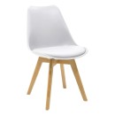 Τραπεζαρία Quana-Gaston pakoworld σετ 5τεμ γυάλινο 8χιλ διάφανο - λευκό 120x70x75εκ