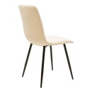 Τραπεζαρία Natali-Noor pakoworld σετ 5τεμ MDF λευκό-μπεζ-πόδια φυσικό 120x80x76εκ