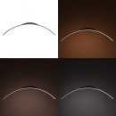 Φωτιστικό οροφής led Ledo pakoworld μέταλλο σε μαύρη απόχρωση 120εκ