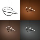 Φωτιστικό οροφής led Loper pakoworld μέταλλο σε μαύρη απόχρωση 55εκ