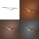 Φωτιστικό οροφής led Derzia pakoworld μέταλλο σε μαύρη απόχρωση 100εκ