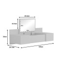 Τουαλέτα κρεβατοκάμαρας Paltar pakoworld επιτοίχια με καθρέπτη σε ανθρακί απόχρωση 100x39.1x33εκ