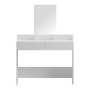 Τουαλέτα κρεβατοκάμαρας Frentsel pakoworld με καθρέπτη σε λευκή απόχρωση 100x40x140εκ