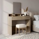 Τουαλέτα κρεβατοκάμαρας Frentsel pakoworld σε sonoma απόχρωση 100x40x140εκ