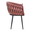 Πολυθρόνα Vivian pakoworld σάπιο μήλο βελούδο-πόδι μαύρο μέταλλο 61x55x80εκ | Συσκευασία 2 τμχ