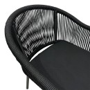 Πολυθρόνα αλουμινίου Legana pakoworld ανθρακί σκελετός- rattan 56x66x82εκ