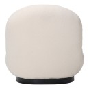 Πολυθρόνα Rosalie pakoworld μπουκλέ ύφασμα σε κρεμ απόχρωση με μαύρη βάση 85x82x77εκ