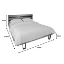 Κρεβάτι Imena pakoworld μασίφ ξύλο ακακίας σε φυσική απόχρωση 160x200εκ