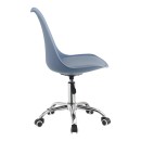 Καρέκλα γραφείου εργασίας Gaston II pakoworld pp-pu σε απόχρωση ανοιχτό μπλε 48x57x77-90εκ