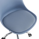 Καρέκλα γραφείου εργασίας Gaston II pakoworld pp-pu σε απόχρωση ανοιχτό μπλε 48x57x77-90εκ