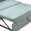 Γωνιακός καναπές-κρεβάτι αναστρέψιμος Lilian pakoworld ύφασμα πράσινο μέντας 225x148x81εκ