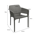 Πολυθρόνα Oviez pakoworld pp σε cappuccino απόχρωση 59x58x79εκ