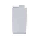 Γραφείο reception Lotus pakoworld σε λευκή απόχρωση 140x70x110εκ