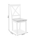 Tραπεζαρία Lars-York pakoworld σετ 5τμχ επεκτεινόμενη ξύλο λευκό-φυσικό Φ100(+38)x100x75εκ