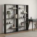 Βιβλιοθήκη Tars pakoworld ανθρακί-μαύρο 168x24x157εκ