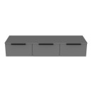 Κονσόλα με 3 συρτάρια Doha pakoworld σε ανθρακί απόχρωση 120x39x22cm