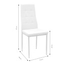 Καρέκλα Cube pakoworld PU μόκα-πόδι χρωμίου | Συσκευασία 4 τμχ