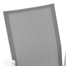 Πολυθρόνα κήπου Dashiell pakoworld αλουμίνιο λευκό textilene γκρι 71x58x94εκ