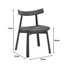 Καρέκλα Clareta pakoworld rubberwood-σχοινί σε φυσική απόχρωση 53x55x79εκ