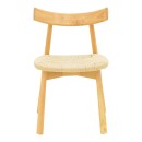 Καρέκλα Clareta pakoworld rubberwood-σχοινί σε φυσική απόχρωση 53x55x79εκ