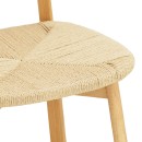 Καρέκλα Clareta pakoworld rubberwood-σχοινί σε φυσική απόχρωση 53x55x79εκ