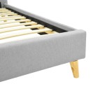 Κρεβάτι LumiLux pakoworld ύφασμα σε γκρι απόχρωση 160x200εκ