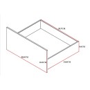 Συρταριέρα Kuanger pakoworld σε λευκή-φυσική απόχρωση 120x40x70εκ