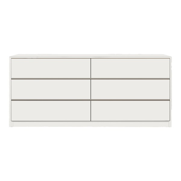 Συρταριέρα Kuanger pakoworld mdf σε λευκή απόχρωση 120x40x70εκ