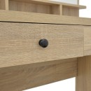 Τουαλέτα κρεβατοκάμαρας Cenzo pakoworld σε φυσική με μαύρη απόχρωση 80x40x155εκ