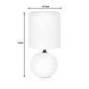 Επιτραπέζιο φωτιστικό PWL-1210 pakoworld Ε14 60W κεραμικό σε λευκό gloss χρώμα Φ13x25εκ